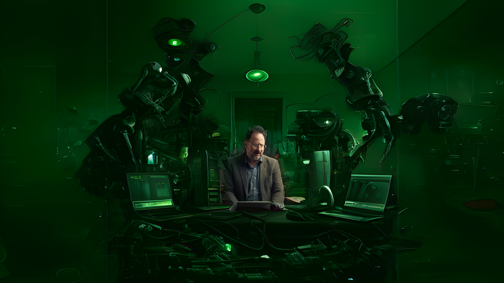 Steve green background in matrix